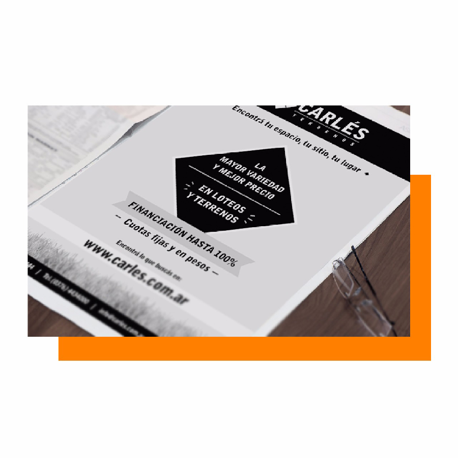 Carles diseño de aviso de diario