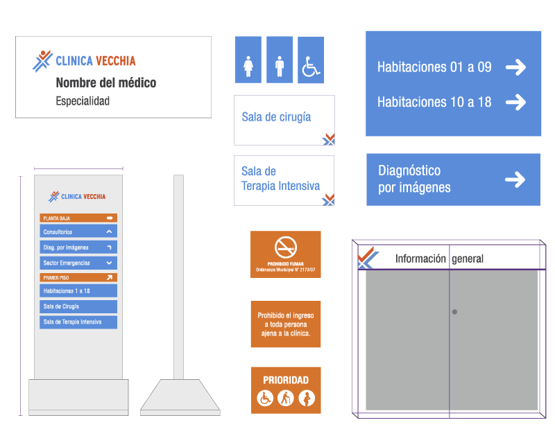 Señaletica y Carteleria Clinica Vecchia